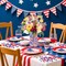 300pcs Patriotic Red Clear Blue Star Acrylic Crystals Gems Table Scatter Vase Filler for 4th of July Independence Day Veterans Memorial Day Birthday DIY Crafts Home Party Decorations
